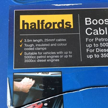 Halfords 25mm Booster Cables